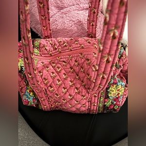 Pink pattern Vera Bradley small shoulder bag about 10 / 11 inches long
